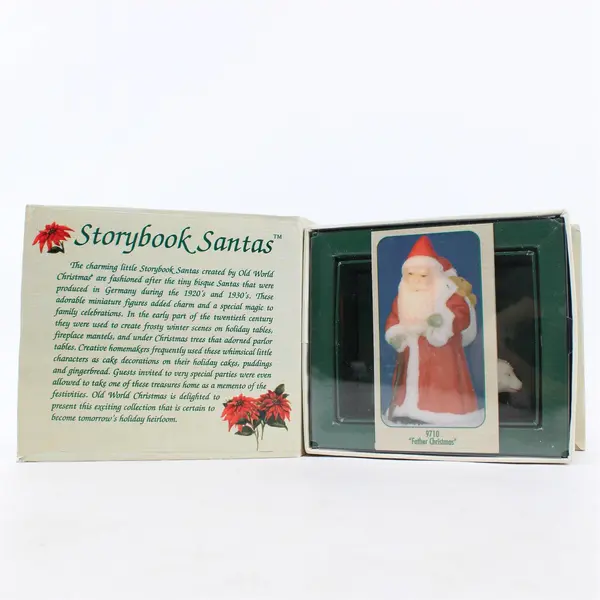 Old World Christmas Storybook Santas 9701 Polar Express Santa Figurine New
