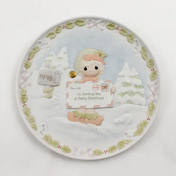 Precious Moments "I'm Sending You A Merry Christmas" Sam Butcher Collector Plate