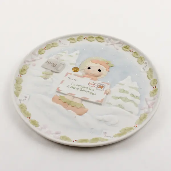 Precious Moments "I'm Sending You A Merry Christmas" Sam Butcher Collector Plate