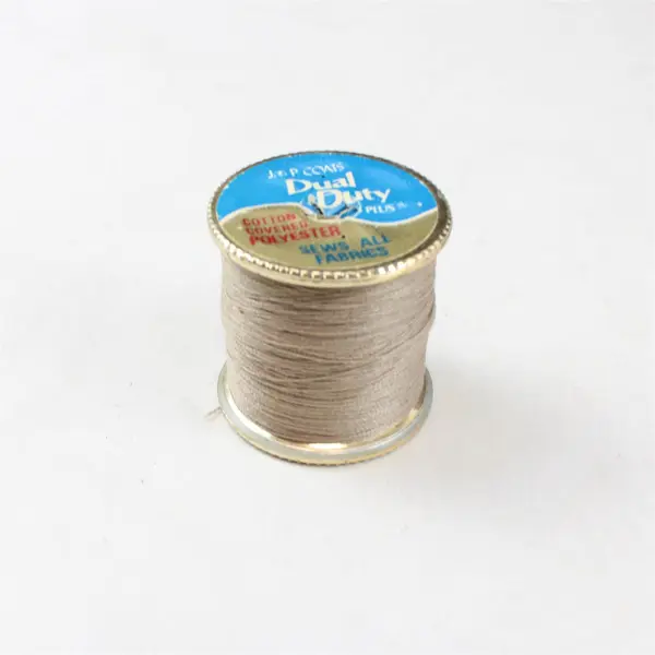 Lot of 5 Brown Sewing Thread Spools Various Shades Quilting Mending