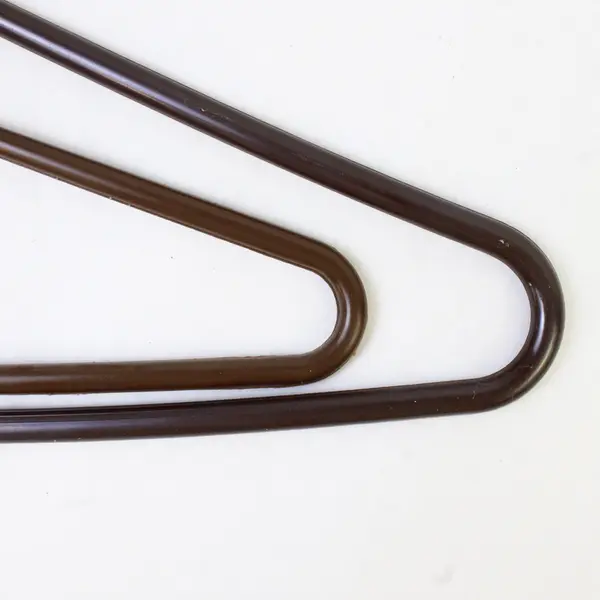 Lot of 10 Brown Tubular Plastic Hangers Standard Closet Size