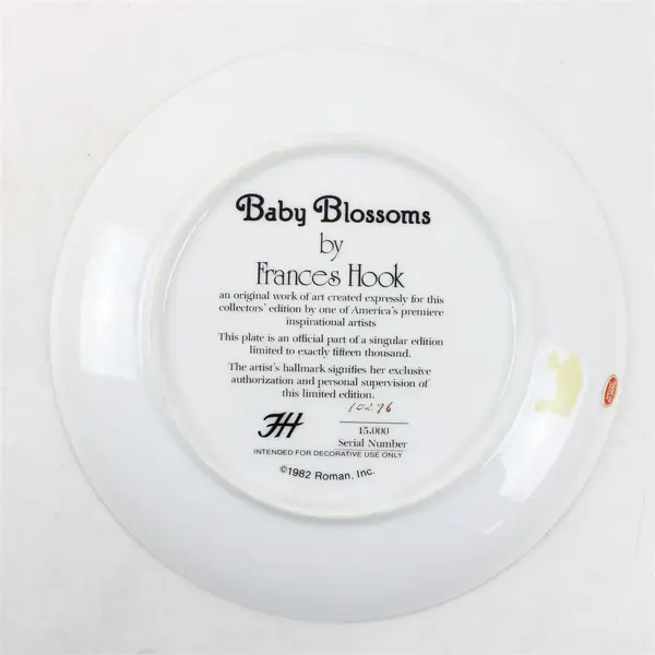 Baby Blossoms Frances Hook Collector Plate 8in Collectible 