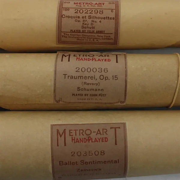 Lot Of 3 Vintage Aeolian Metro-Art Rolls 203508 200036 292298 Untested No Boxes