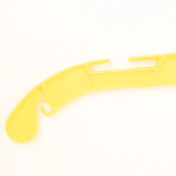 Lot of 10 Yellow Plastic Notched Hangers Standard Size for Closet Organization