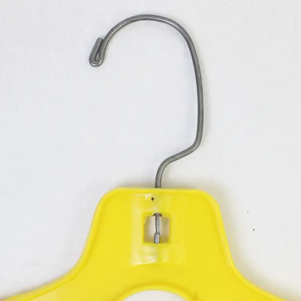 Lot of 10 Yellow Plastic Notched Hangers Standard Size for Closet Organization