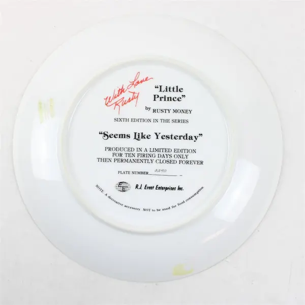 Little Prince Rusty Money 8.5" Collector Plate Decorative 