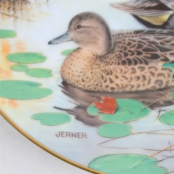 Edwin M Knowles 'The Green-Winged Teal' Bart Jerner 1987 Collector Plate