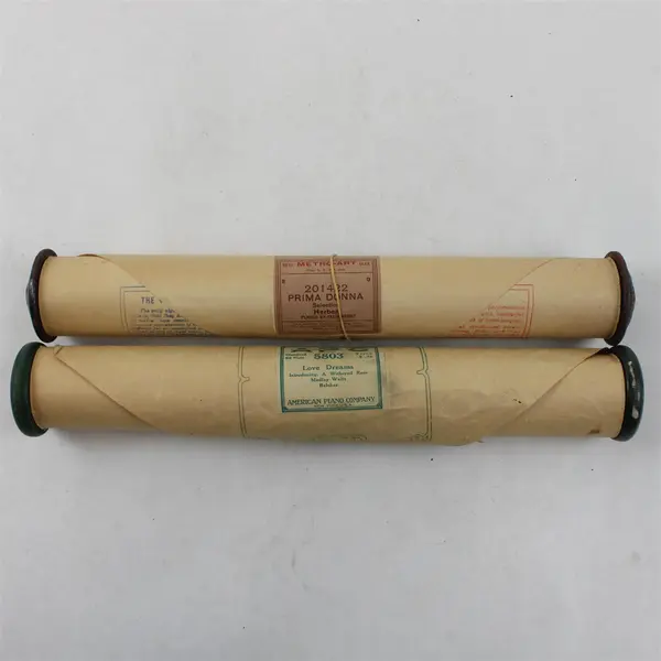 Lot Of 6 Vintage Player Piano Rolls Various Brands Untested No Boxes