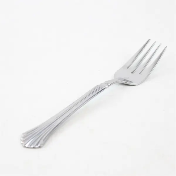 Lot of 4 Stanley Roberts (Rogers Co) Drama Pattern Stainless Salad Forks 6.75" 