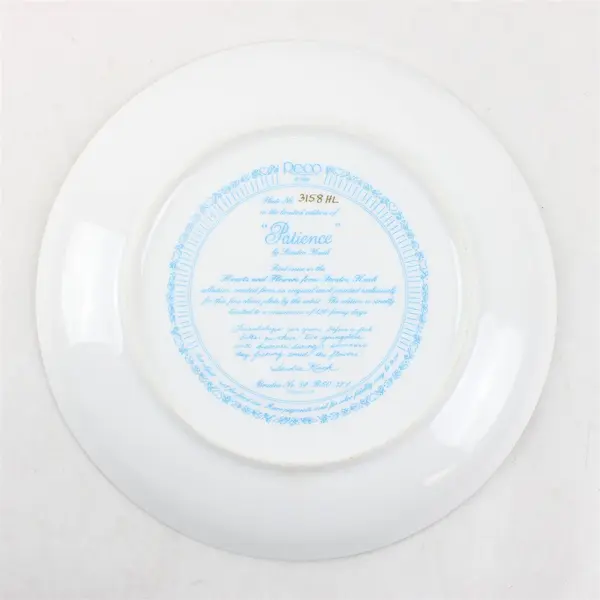 SANDRA KUCK "Patience" Collector Plate 8.5" Decorative