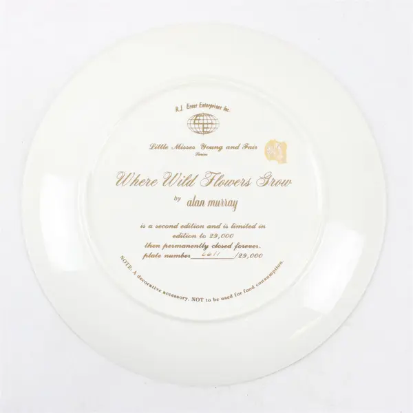 Where Wild Flowers Grow Alan Murray Collector Decorative Plate Pre-Owned