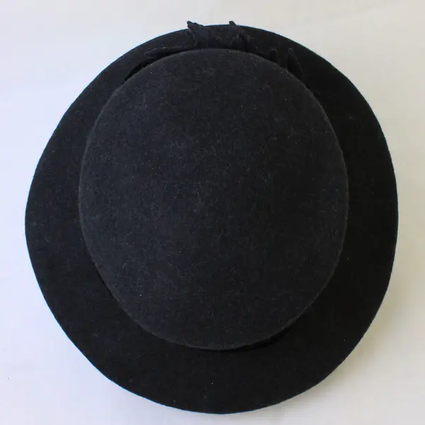 Vintage Kates Canada Boutique Women's Black Wool/Velvet Embellished Hat