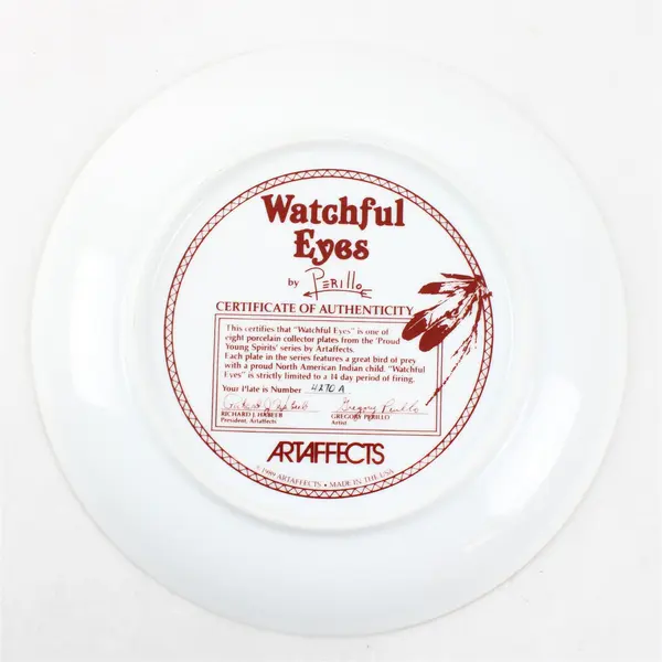 Watchful Eyes Perillo Limited Edition Collector Plate LE