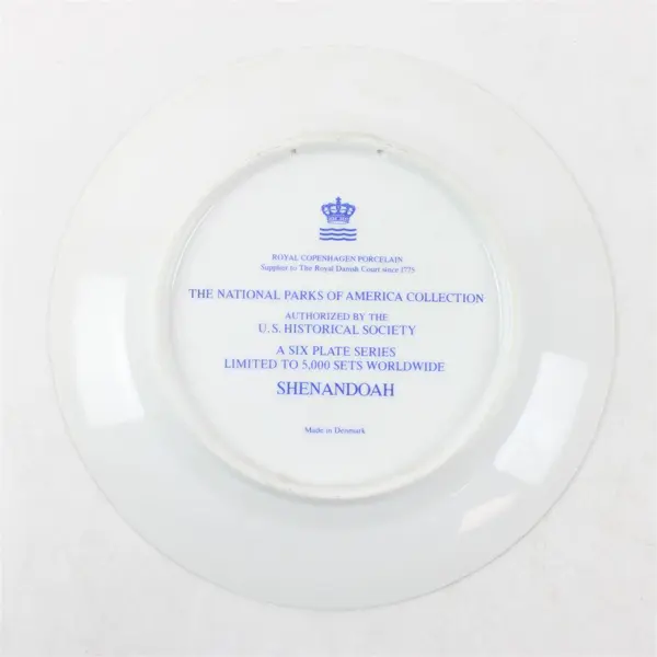 Royal Copenhagen National Parks of America Shenandoah Collector Plate 8.5"