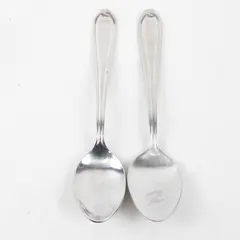 Lot of 2 Stanley Roberts Lauren Pattern 18/10 SS Teaspoons 6.25" Rare HTF Pieces