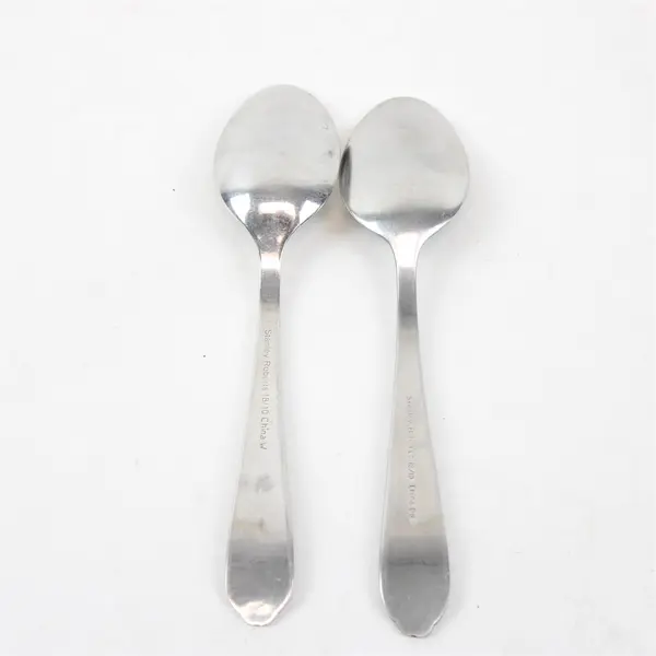 Lot of 2 Stanley Roberts Lauren Pattern 18/10 SS Teaspoons 6.25" Rare HTF Pieces