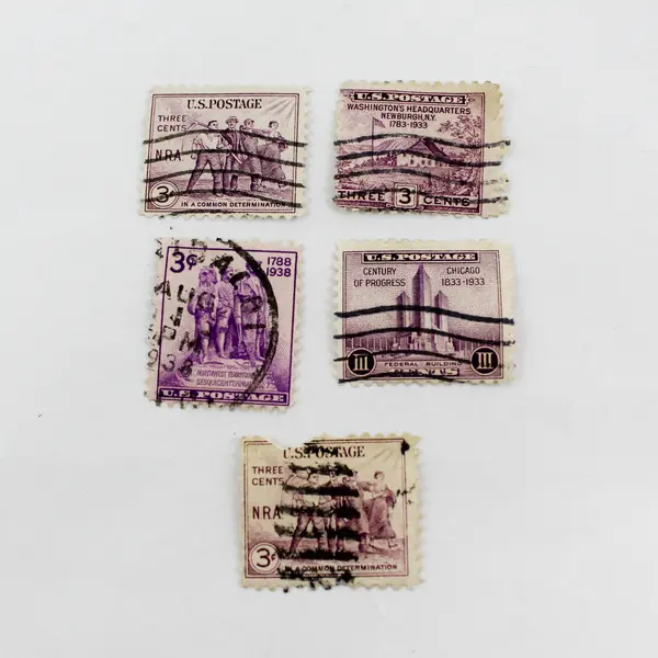 Lot Of 9 United States Mixed Stamps Used 1930s Historic People Events