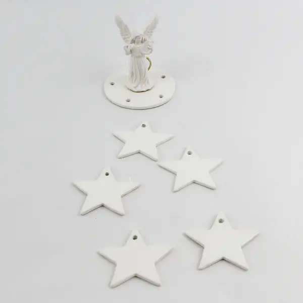 White Porcelain Angel Chimes Wind Chime Indoor/Outdoor Decorative - Used