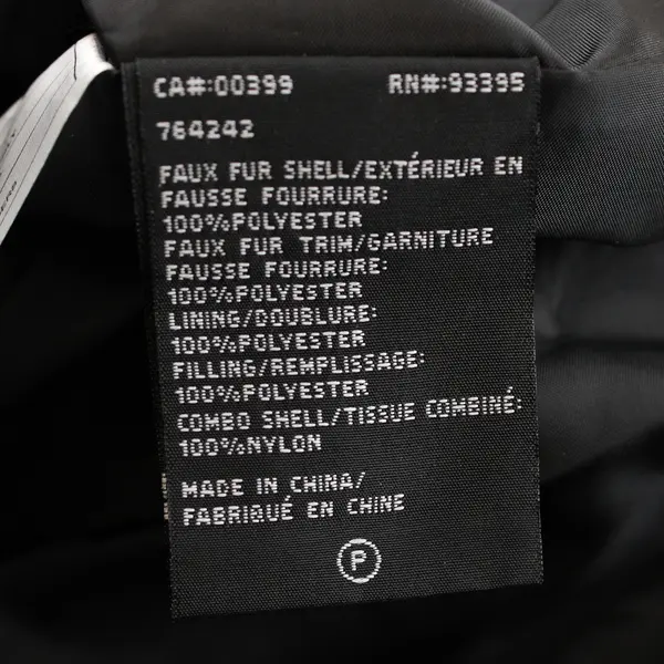 Laurier & Co Montreal Women's 2X Black Faux Fur Hooded Rmv Sleeves Puffer Jacket