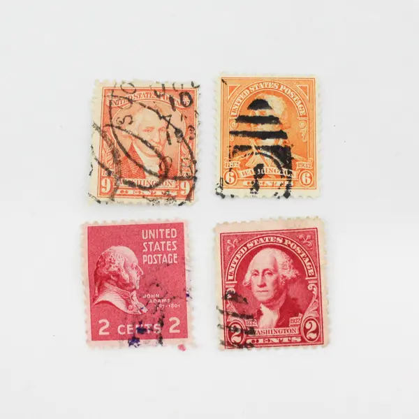 Lot Of 9 United States Mixed Stamps Used George Washington Adams Jefferson