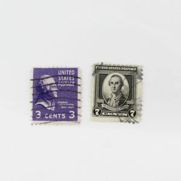 Lot Of 9 United States Mixed Stamps Used George Washington Adams Jefferson