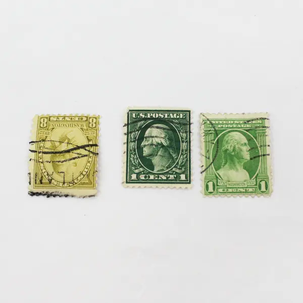 Lot Of 9 United States Mixed Stamps Used George Washington Adams Jefferson