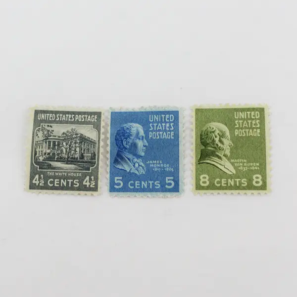 Lot Of 7 United States Mixed Stamps Mint Hinged Prexies
