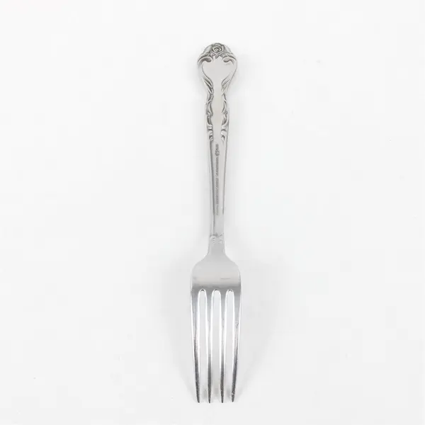 Rogers Danish Rose Pattern (SRI) SS Dinner Fork 7.25" Rare HTF Piece