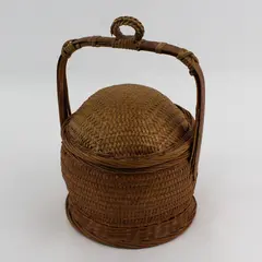 Vintage Handwoven Rattan Chinese Wedding Basket