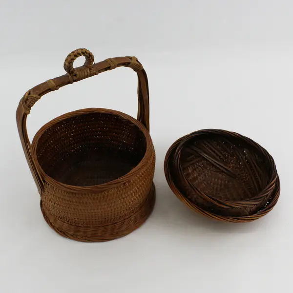 Vintage Handwoven Rattan Chinese Wedding Basket