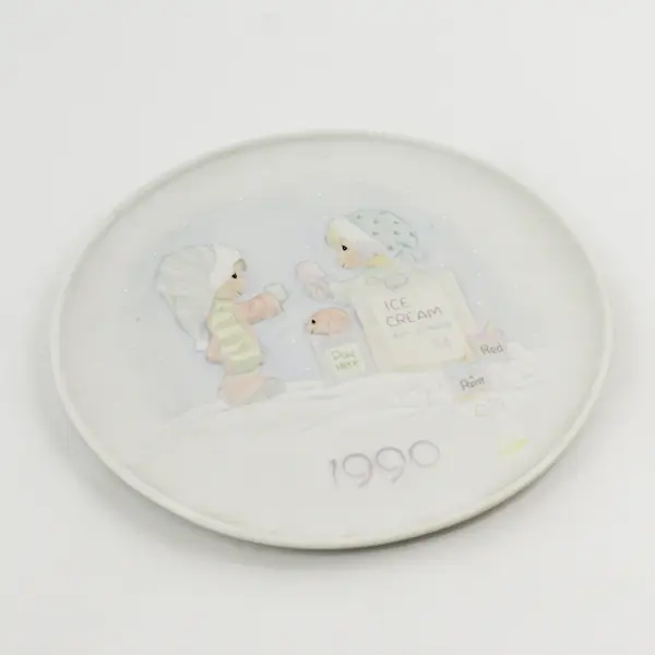 Precious Moments "Wish You A Yummy Christmas" Sam Butcher Collector Plate 1990