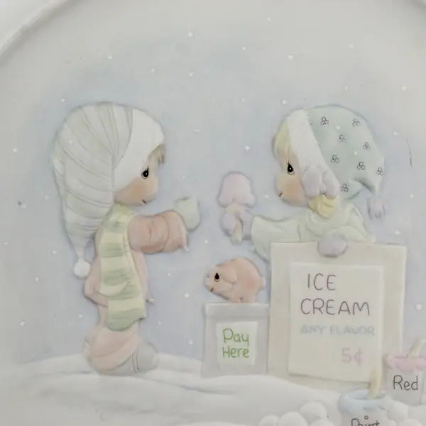 Precious Moments "Wish You A Yummy Christmas" Sam Butcher Collector Plate 1990