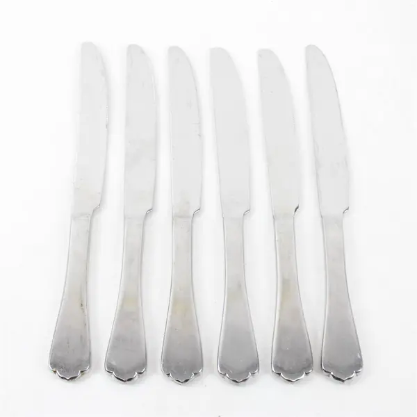 Lot of 6 Villeroy & Boch Medina Pattern 18/10 SS Solid Dinner Knives 9.5" Good