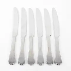 Lot of 6 Villeroy & Boch Medina Pattern 18/10 SS Solid Dinner Knives 9.5" Good
