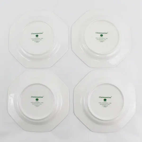 Set of 4 Nikko Christmastime Classic Collection Salad/Dessert Holiday Plates