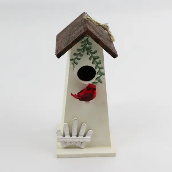 Enesco Cardinal Birdhouse Model 106885 Decorative Hanging Bird House