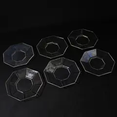 Set of 6 Arcoroc Octime Clear Glass Saucers 5.5"