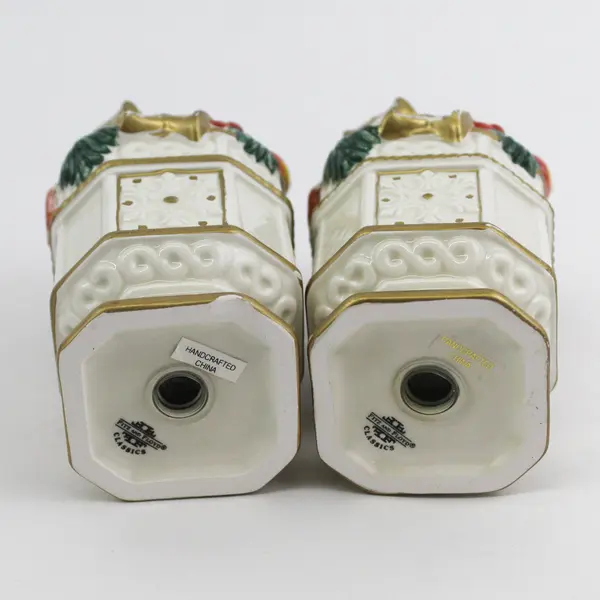 Fitz & Floyd Christmas Salt & Pepper Shakers Pair Collectible