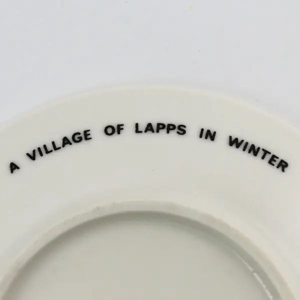 A. Alariesto Arabia Finland "A Village Of Lapps In Winter" Collectible Plate 5"