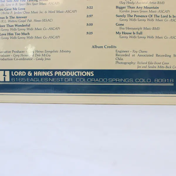 Gary Haines More Than Wonderful 12"  Vinyl Record Sealed