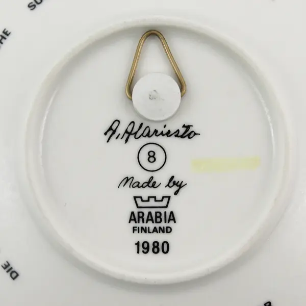 Lot Of 2 A. Alariesto Arabia Finland "The Finns Watching Whales" Decor Plates