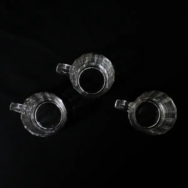 Set of 3 Bormioli Rocco Oxford Ribbed Demitasse Cups