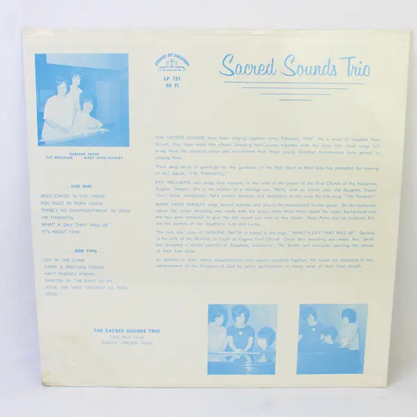 Sacred Sounds Trio  "I'm Thankful" 12" Vinyl Record Sealed