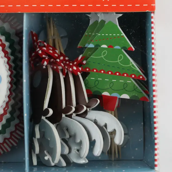 Meri Meri 'Tis the Season 24 Cupcake Cases & 24 Assorted Toppers Christmas