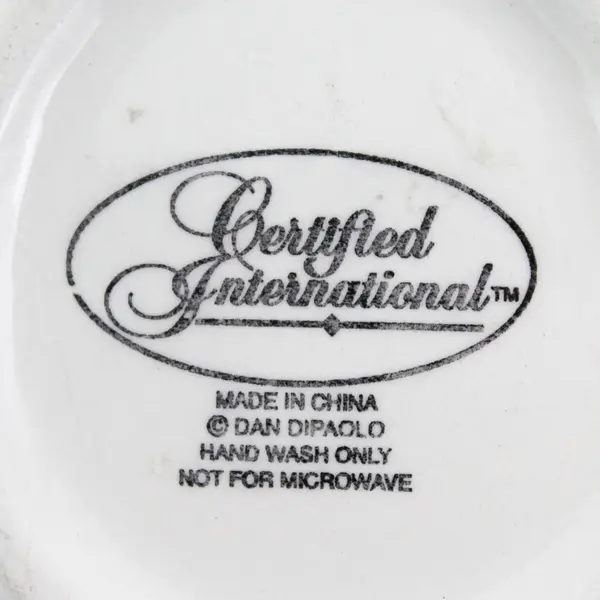 Dan DiPaolo Ceramic Snowman Spoon Rest Top Hat Dish - Certified International