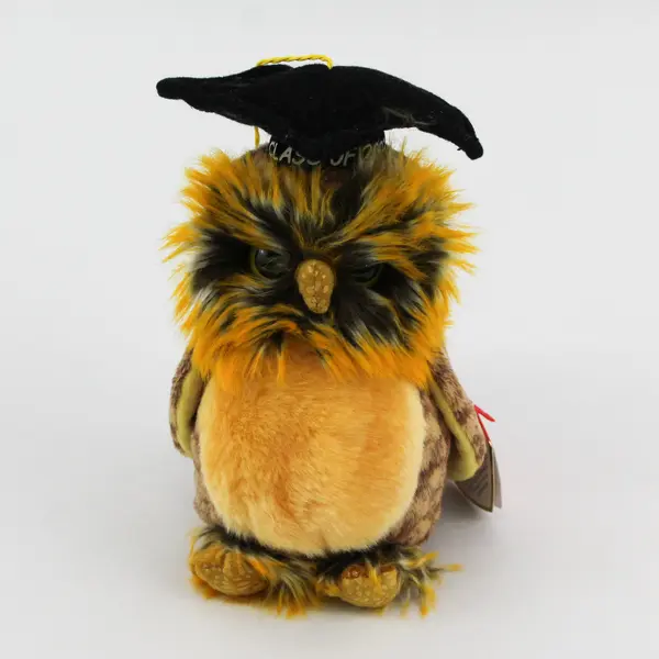 TY Beanie Babies Smartest 2002 Graduation Owl W/ Tag Plush Toy