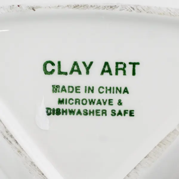 Clay Art Hand-Painted Ceramic Martini Serving Dish 7"