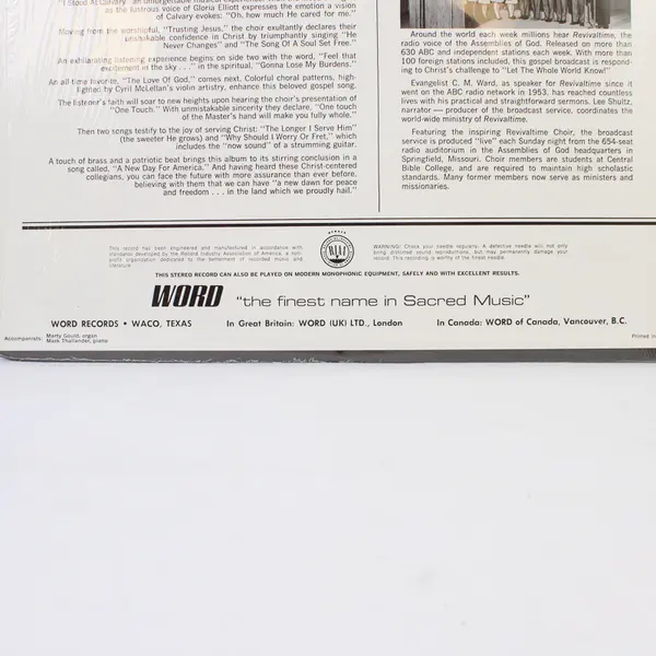 The Revivaltime Choir - Let The Whole World Know - 12" Vinyl Record