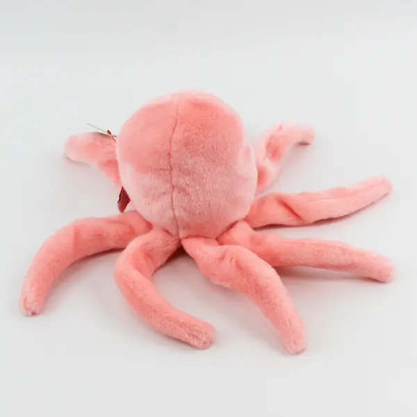 TY Beanie Babies Inky 2001 Pink Octopus With Tag Medium Size Plush Toy