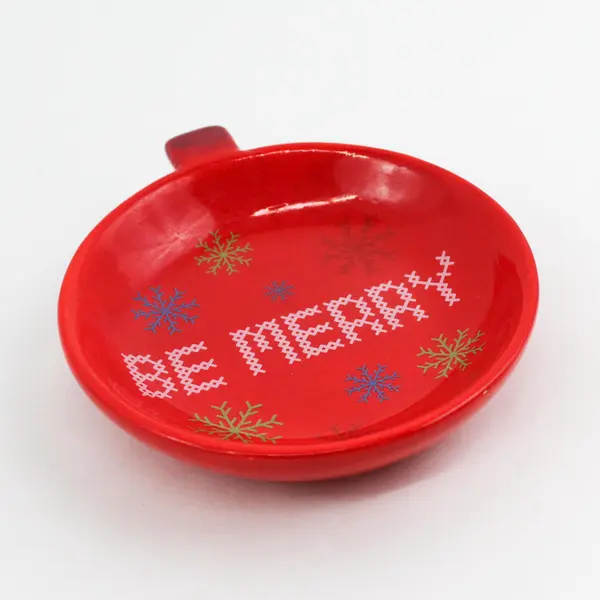 IQ Accessories Red Be Merry Small Round Baking Dish 5.75in